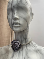 Rose Choker Silver